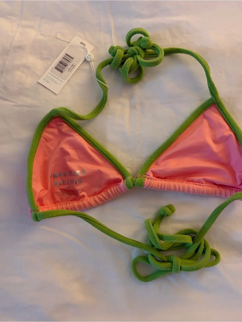 Frankie’s Bikinis Tia Terry Bikini Set in Summer Melon
